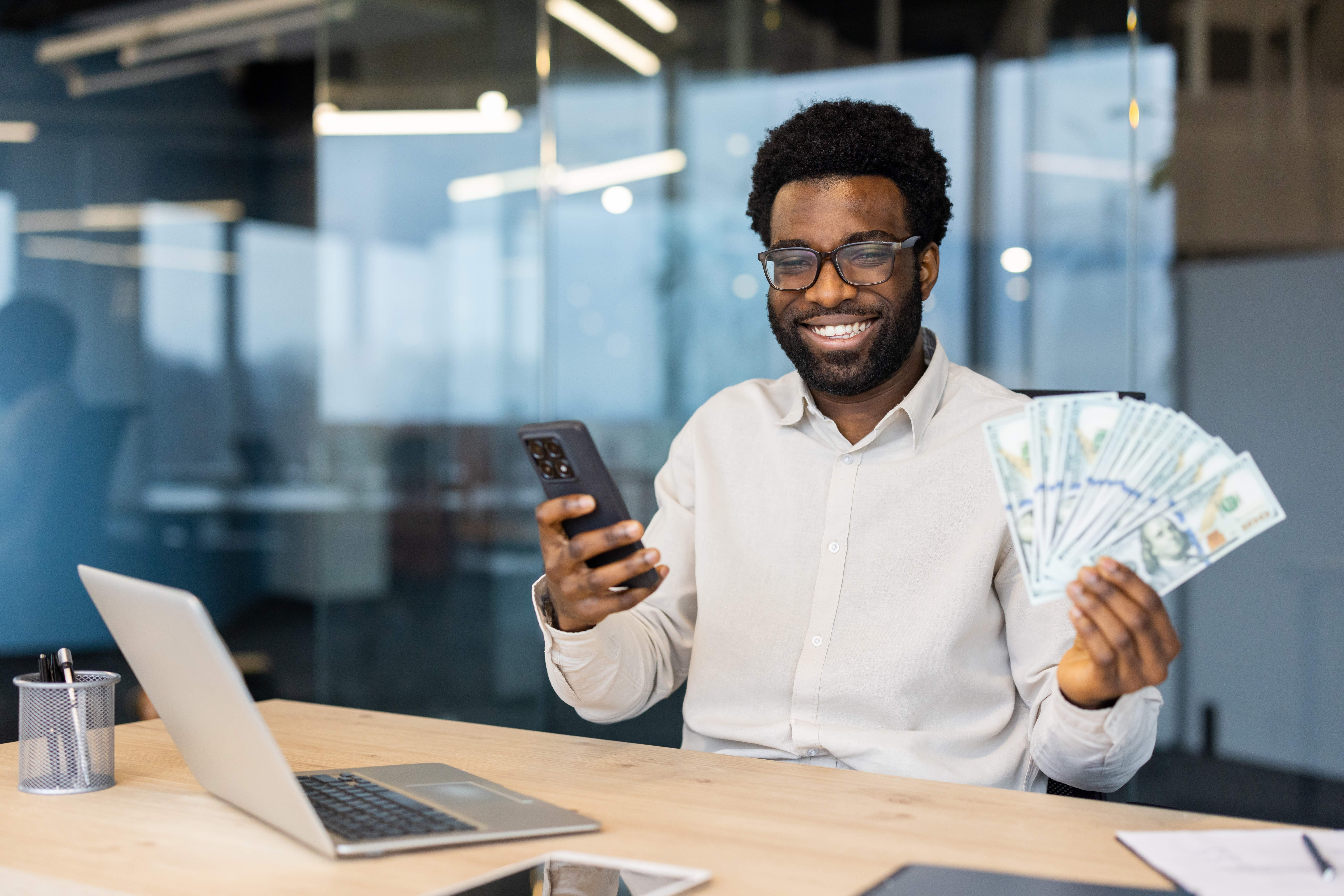 Couple making online purchase with credit card